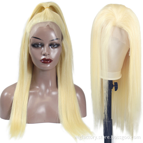 Best selling products human hair 613 wig t part, swiss lace front 613 ash blonde lace front wig, straight 150% 613 t part wig